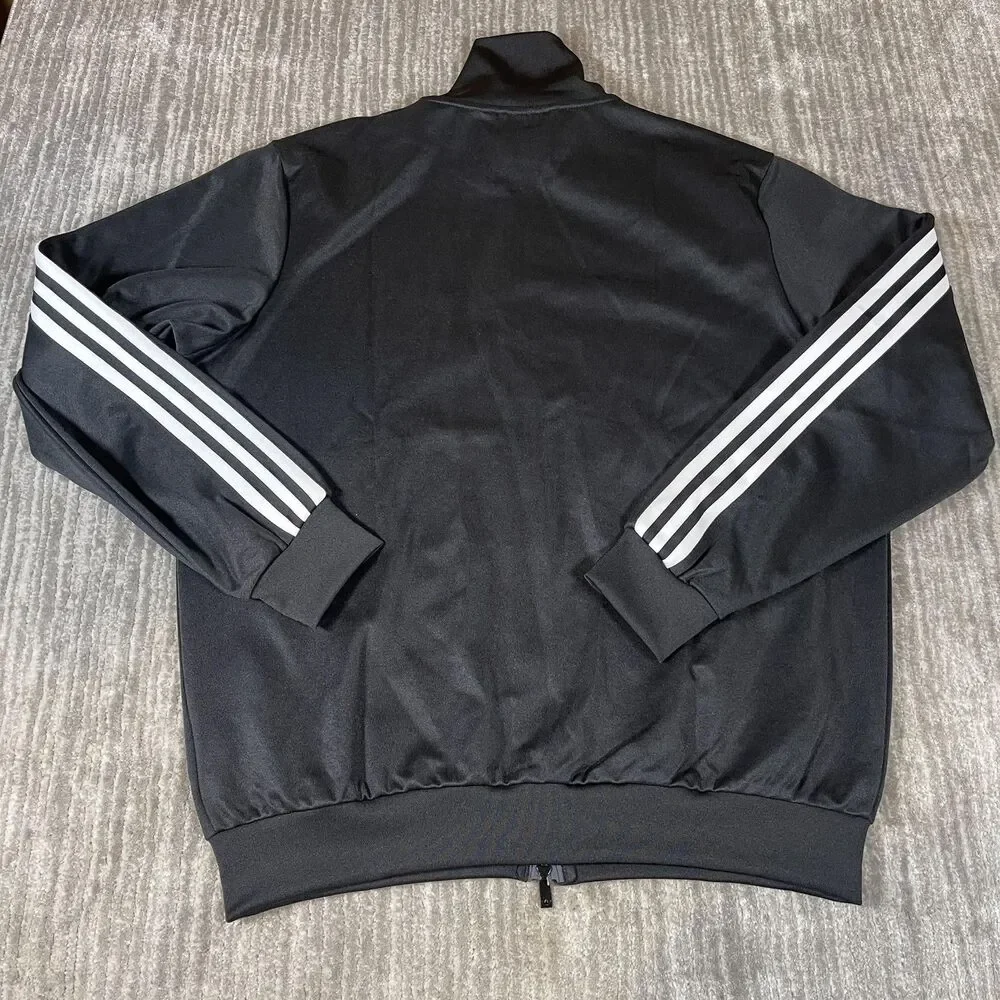 Adidas Classic TT Track Jacket Mens XL Black 3 Stripe Originals IY8077 New